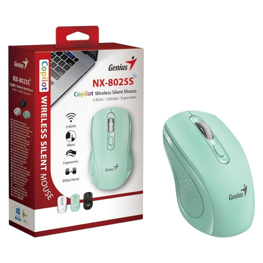 MOUSE GENIUS INALAMBRICO NX-8025S AQUAMARINE