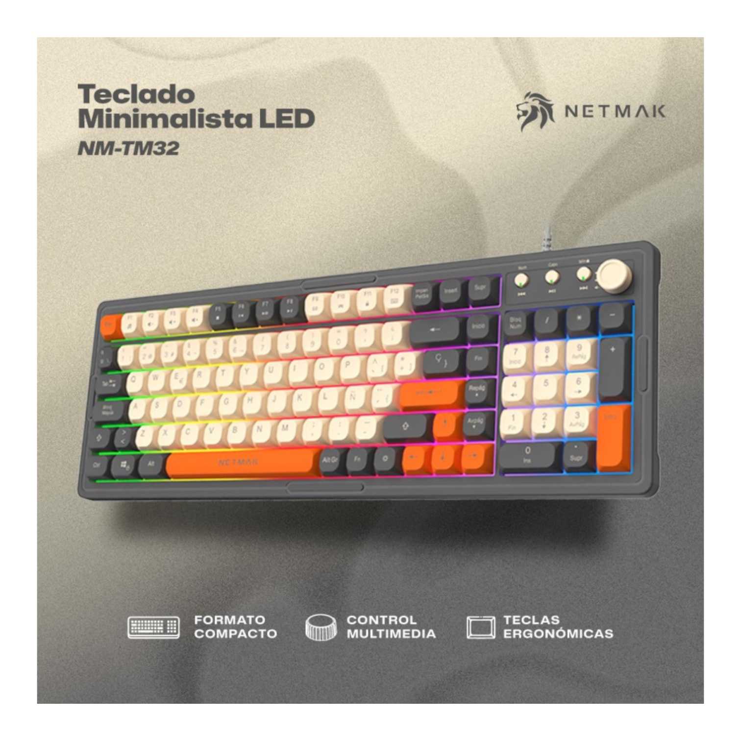 TECLADO NETMAK USB NM-TM32