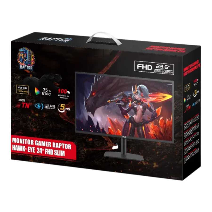 MONITOR 23.6  GAMER RAPTOR HAWK EYE SLIM FHD 100HZ 5MS