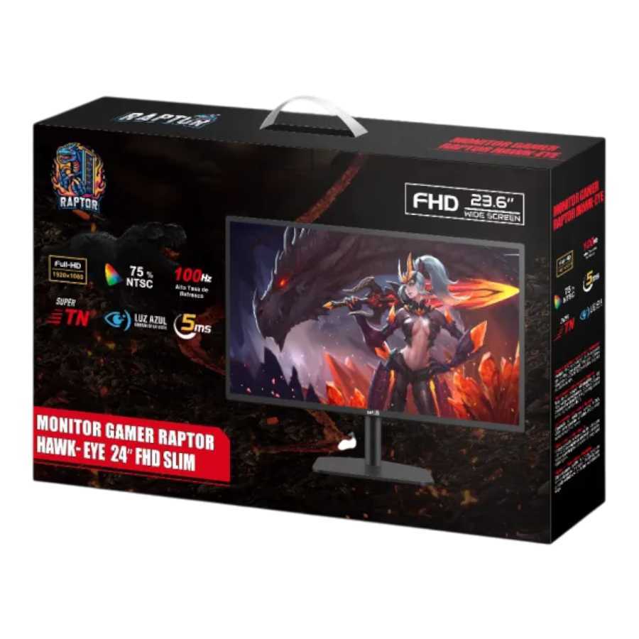 MONITOR 23.6  GAMER RAPTOR  HAWK EYE FRAMELESS IPS FHD 200HZ 1MS