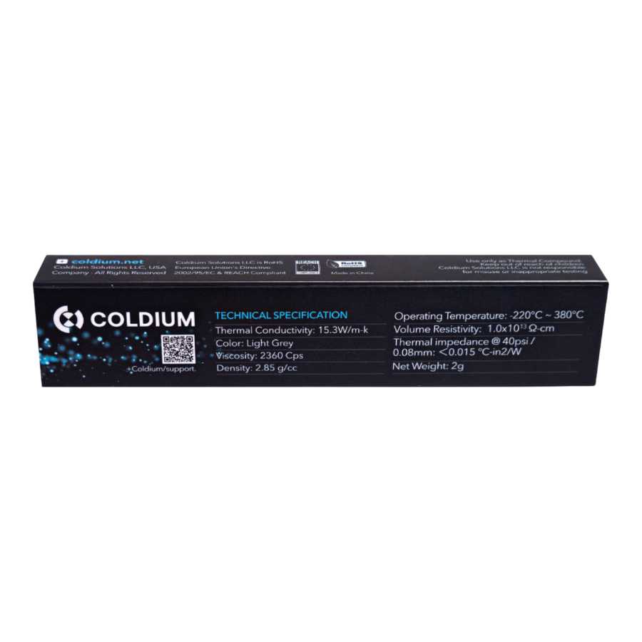 PASTA TERMICA COLDIUM LEGEND 2G OVERCLOCKING EDITION 15.3W/MK
