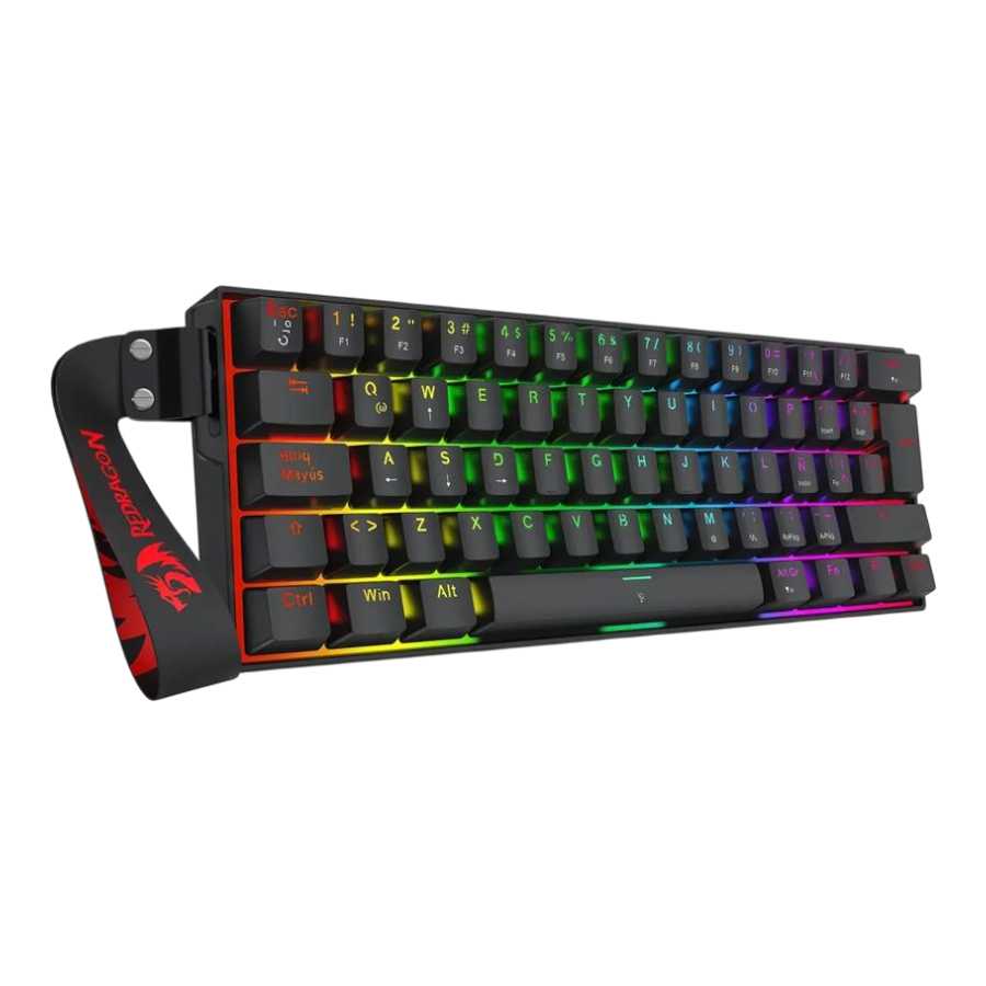 TECLADO REDRAGON K617MP-RGB 60% FIZZ BLACK MAGNETIC