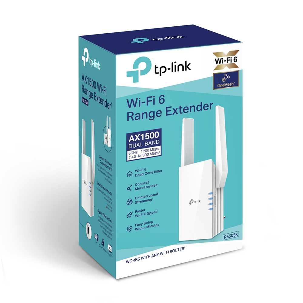 AMPLIFICADOR TP-LINK RE505X DUAL BAND WI-FI 6 AX1500