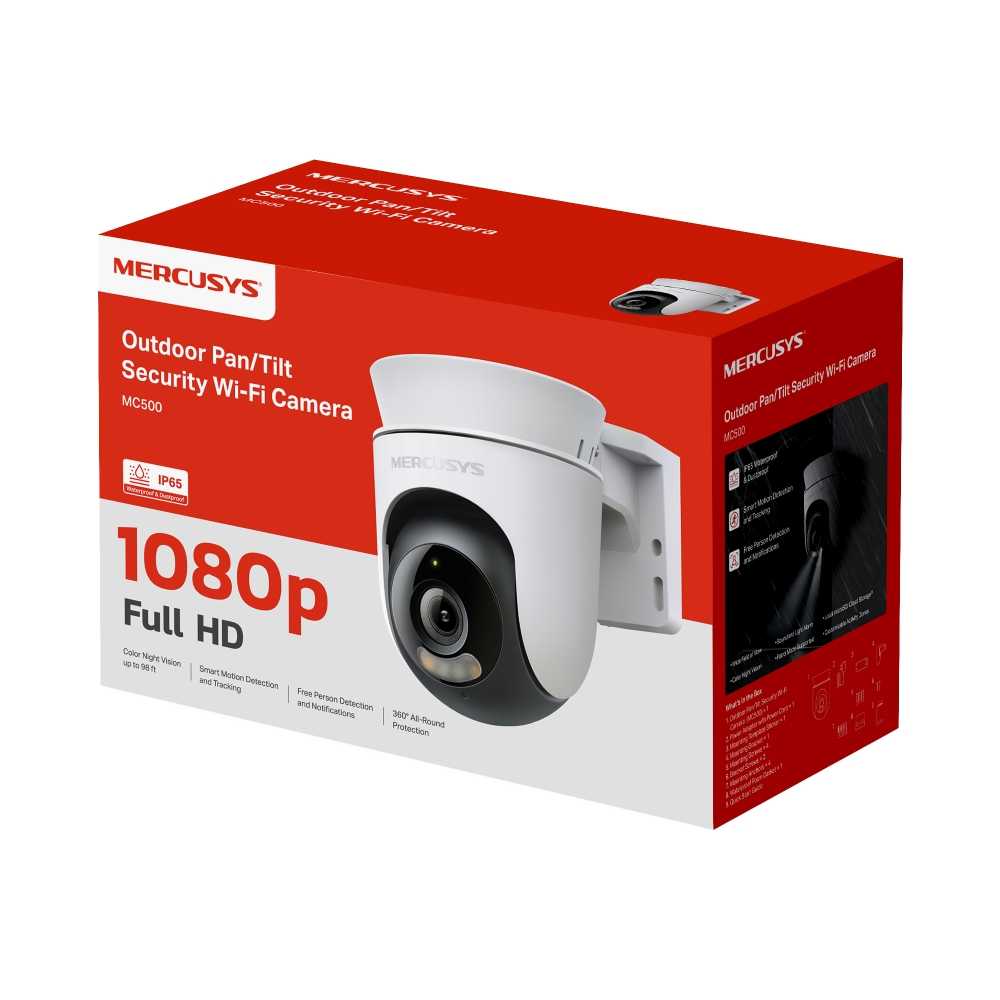 CAMARA IP WIFI MERCUSYS MC500 FHD 360 MOVIL 360 EXTERIOR