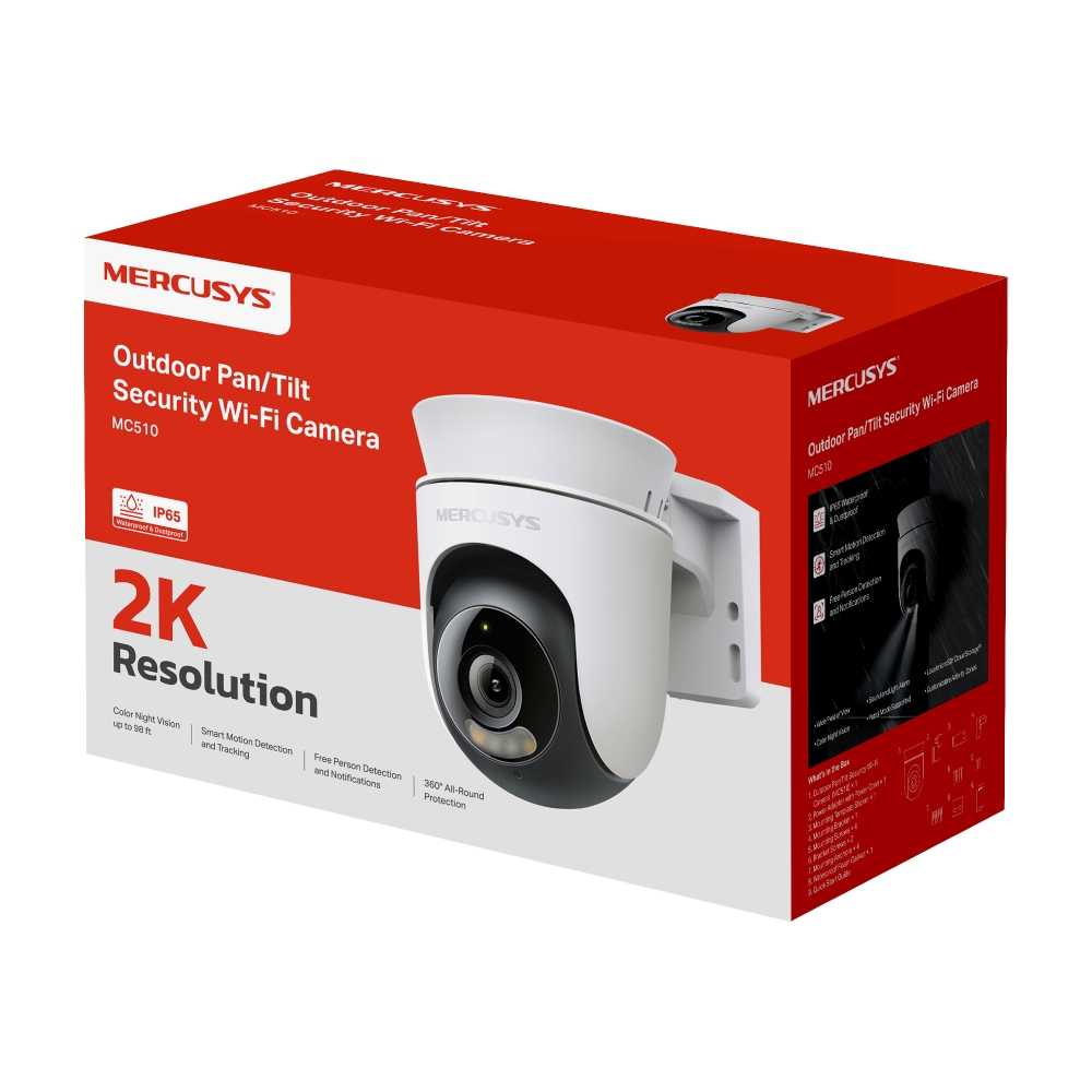 CAMARA IP WIFI MERCUSYS MC510 2K QHD MOVIL 360 EXTERIOR
