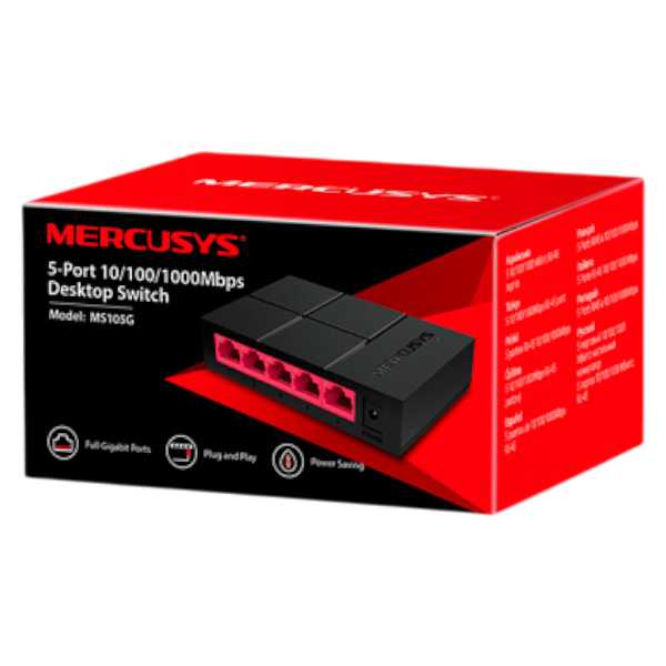SWITCH MERCUSYS 5 PORT GIGABIT MS105G