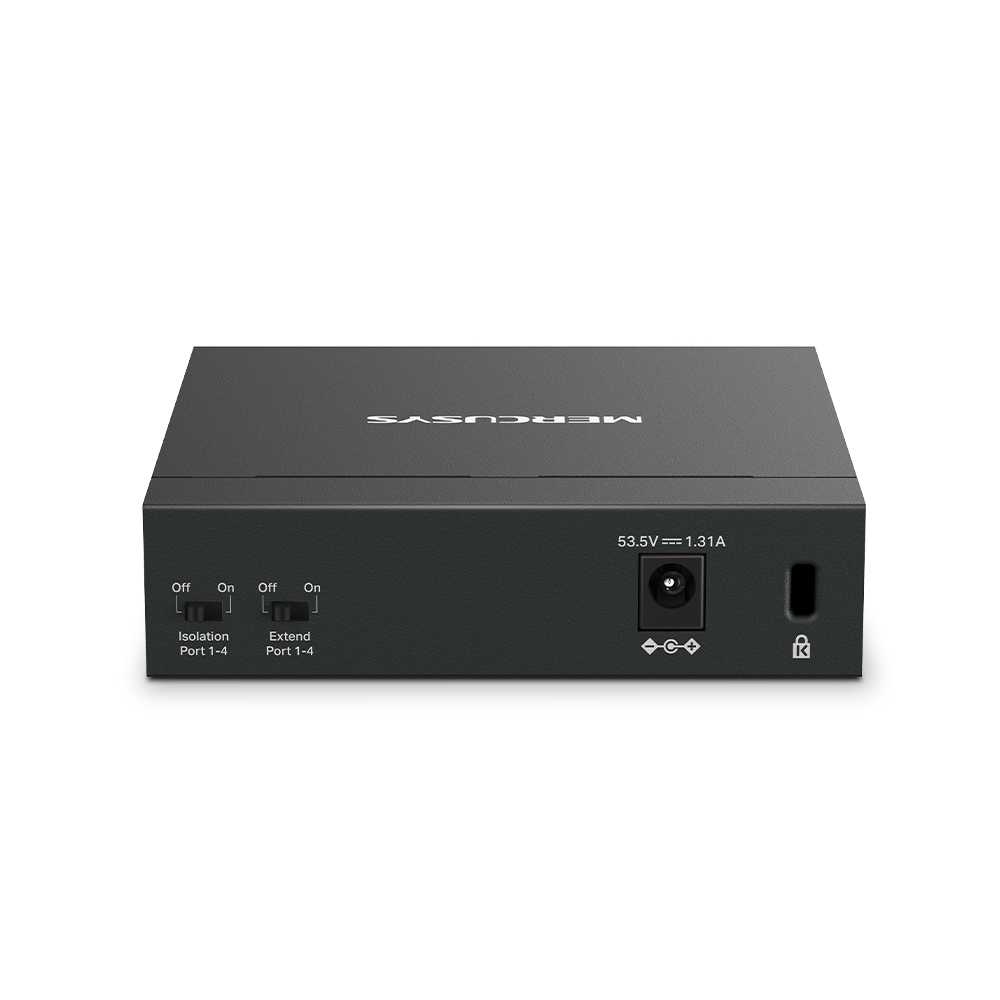 SWITCH MERCUSYS 5 PORT+ 4POE GIGABIT MS105GP