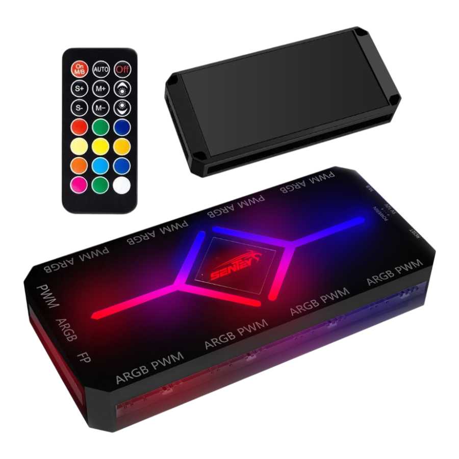 CONTROLADORA SENTEY, 9 PORTS, ARGB-PWM, C/CONTROL REMOTO
