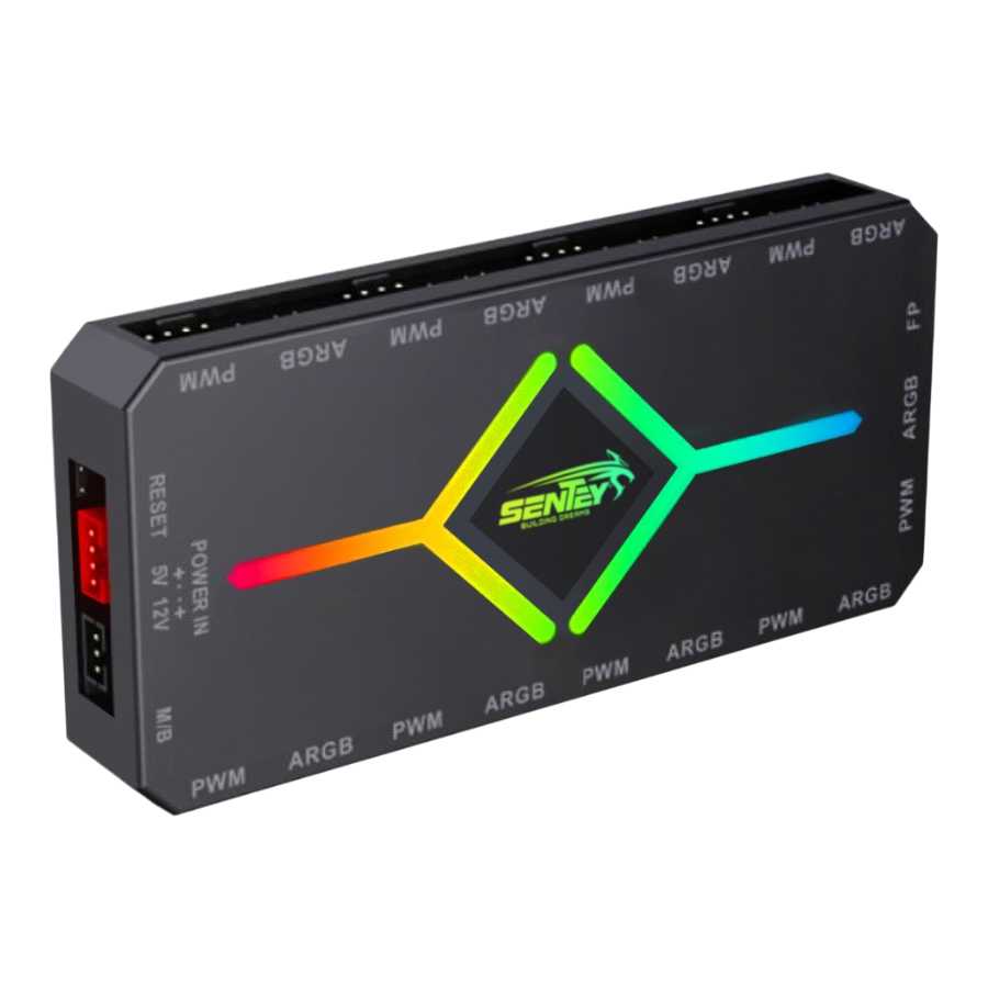 CONTROLADORA SENTEY, 9 PORTS, ARGB-PWM, C/CONTROL REMOTO