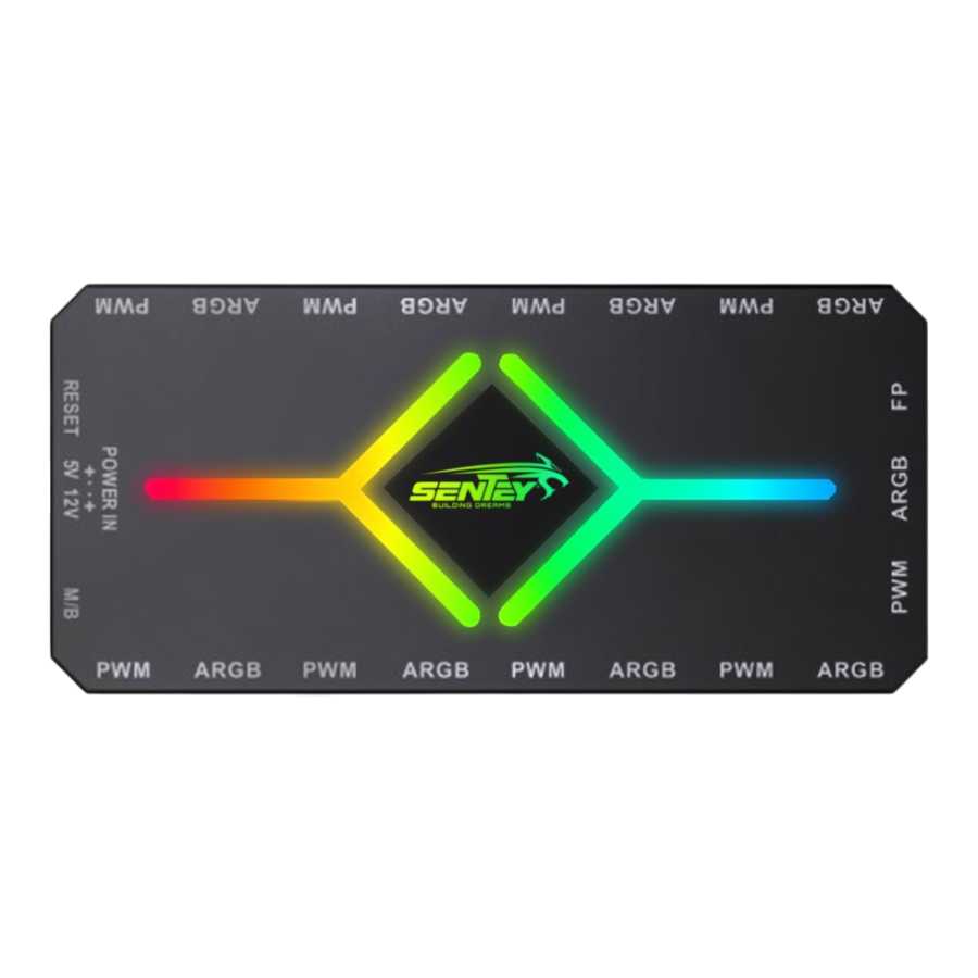 CONTROLADORA SENTEY, 9 PORTS, ARGB-PWM, C/CONTROL REMOTO