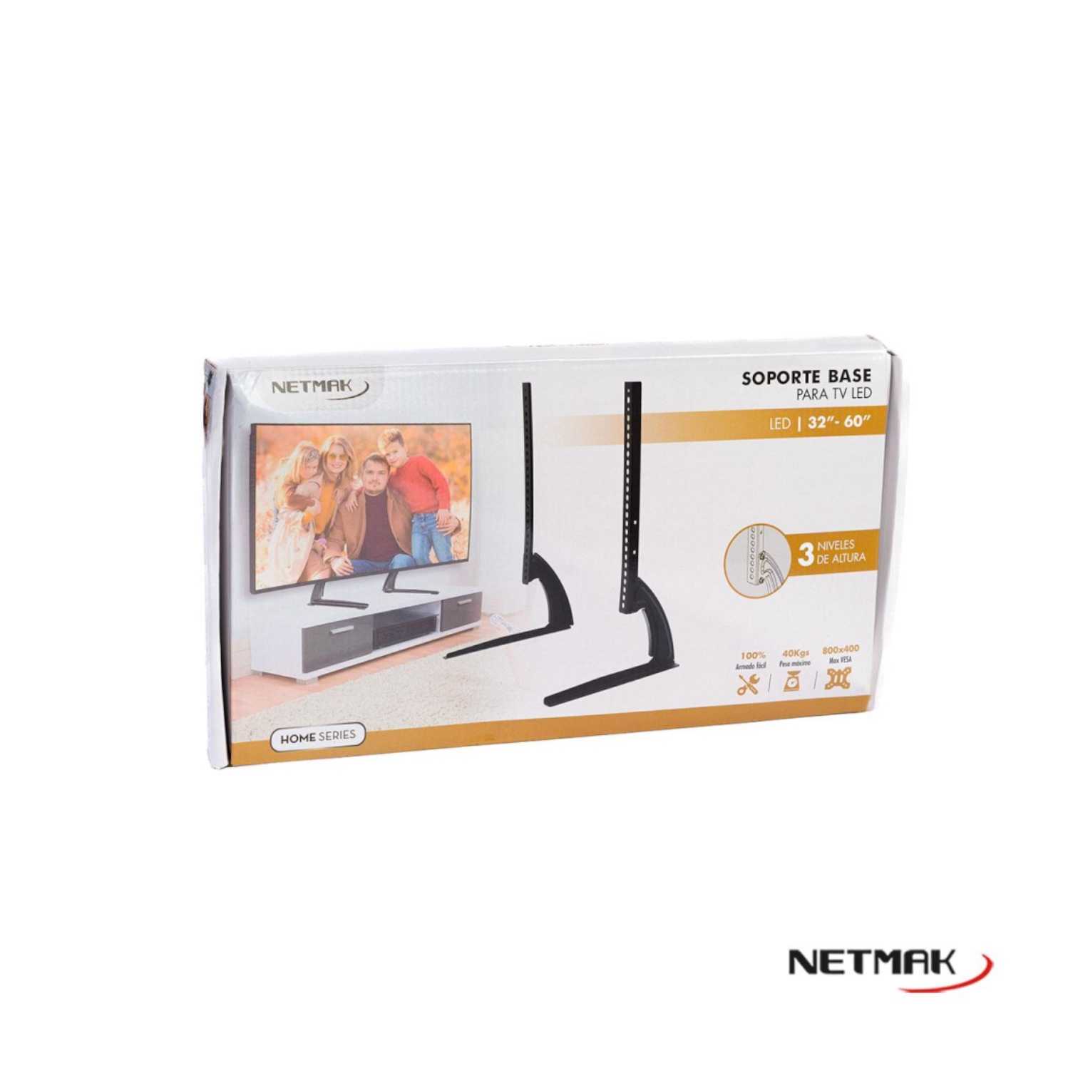 SOPORTE TV NETMAK MOVIL ST25 MONITOR MESA