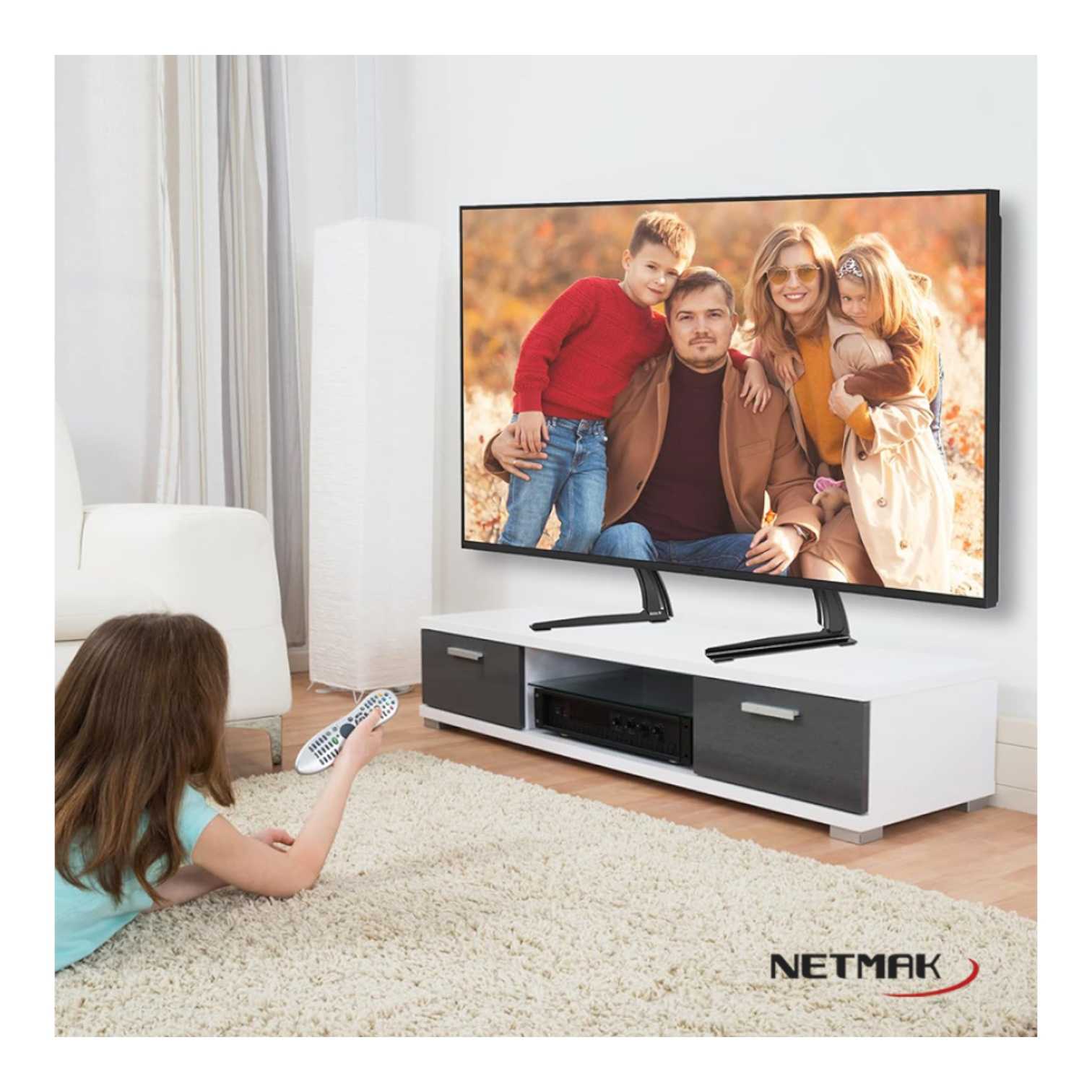 SOPORTE TV NETMAK MOVIL ST25 MONITOR MESA