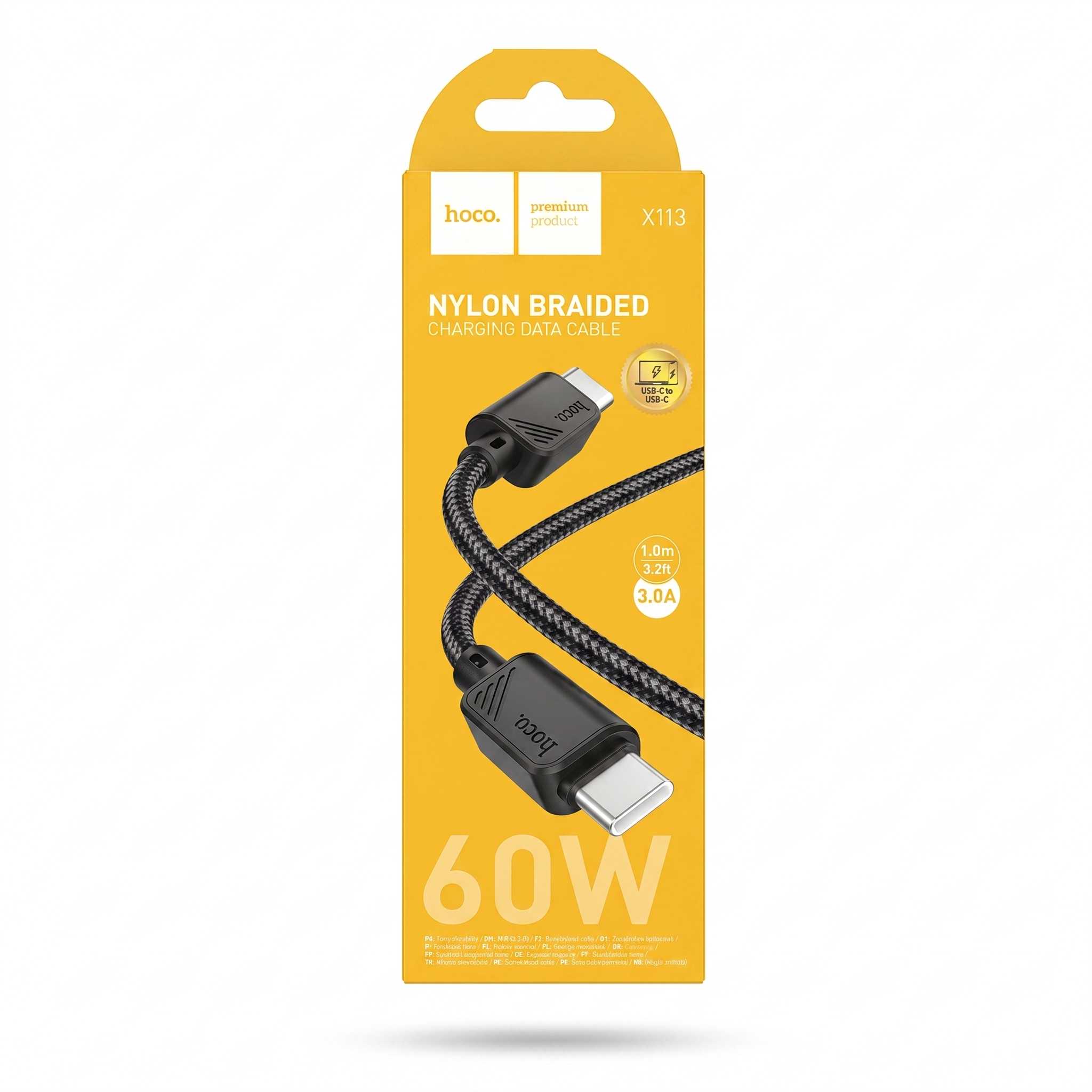 CABLE TIPO C A TIPO C HOCO X113 1M 60W
