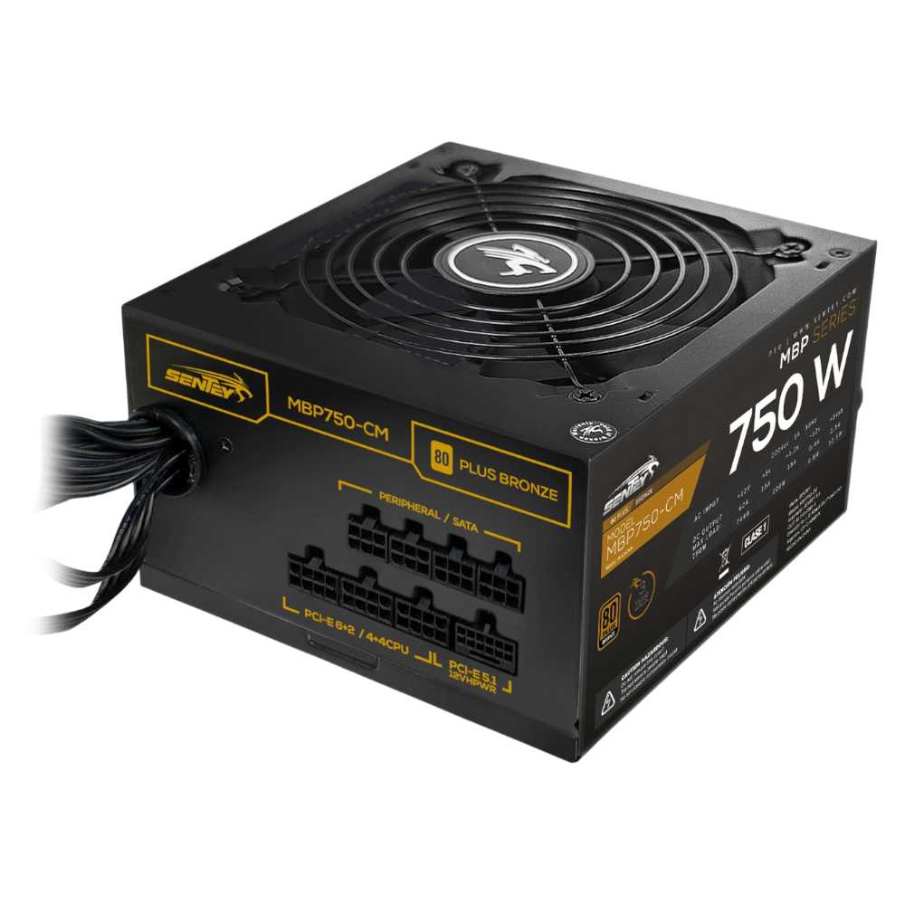 FUENTE PC 750W SENTEY 80+ BRONCE MBP750-CM