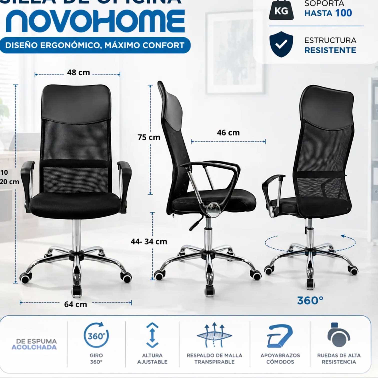 SILLA OFICINA NOVOHOME NH-OC200