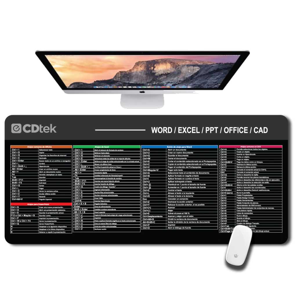 PAD MOUSE CDTEK 70X35CM ATAJO OFFICE