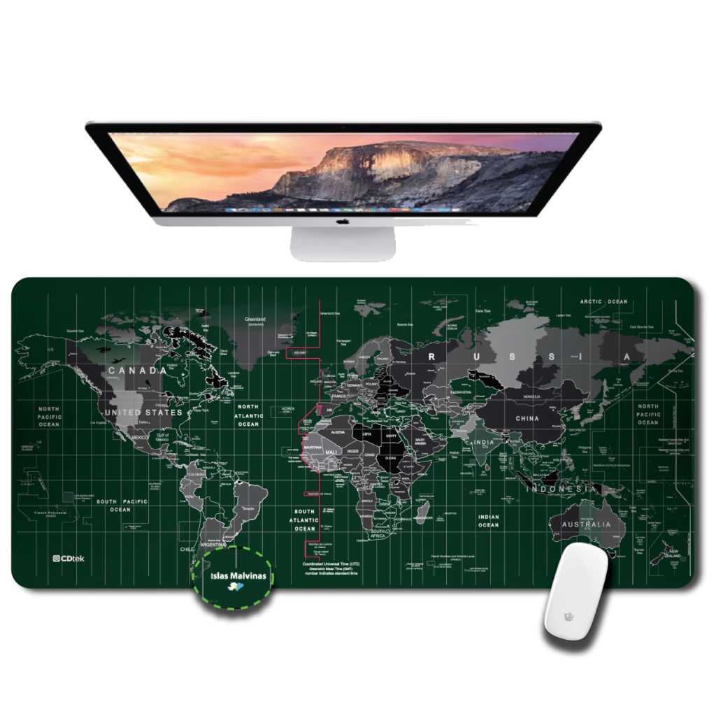 PAD MOUSE CDTEK MAPS VERDE XL 84X38 CM