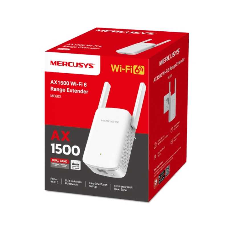 AMPLIFICADOR MERCUSYS ME60X AX1500 WIFI6 2 ANT EXT