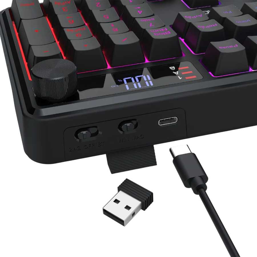 TECLADO REDRAGON K526-PRO VOLCANO MEMBRANA WIFI+BT