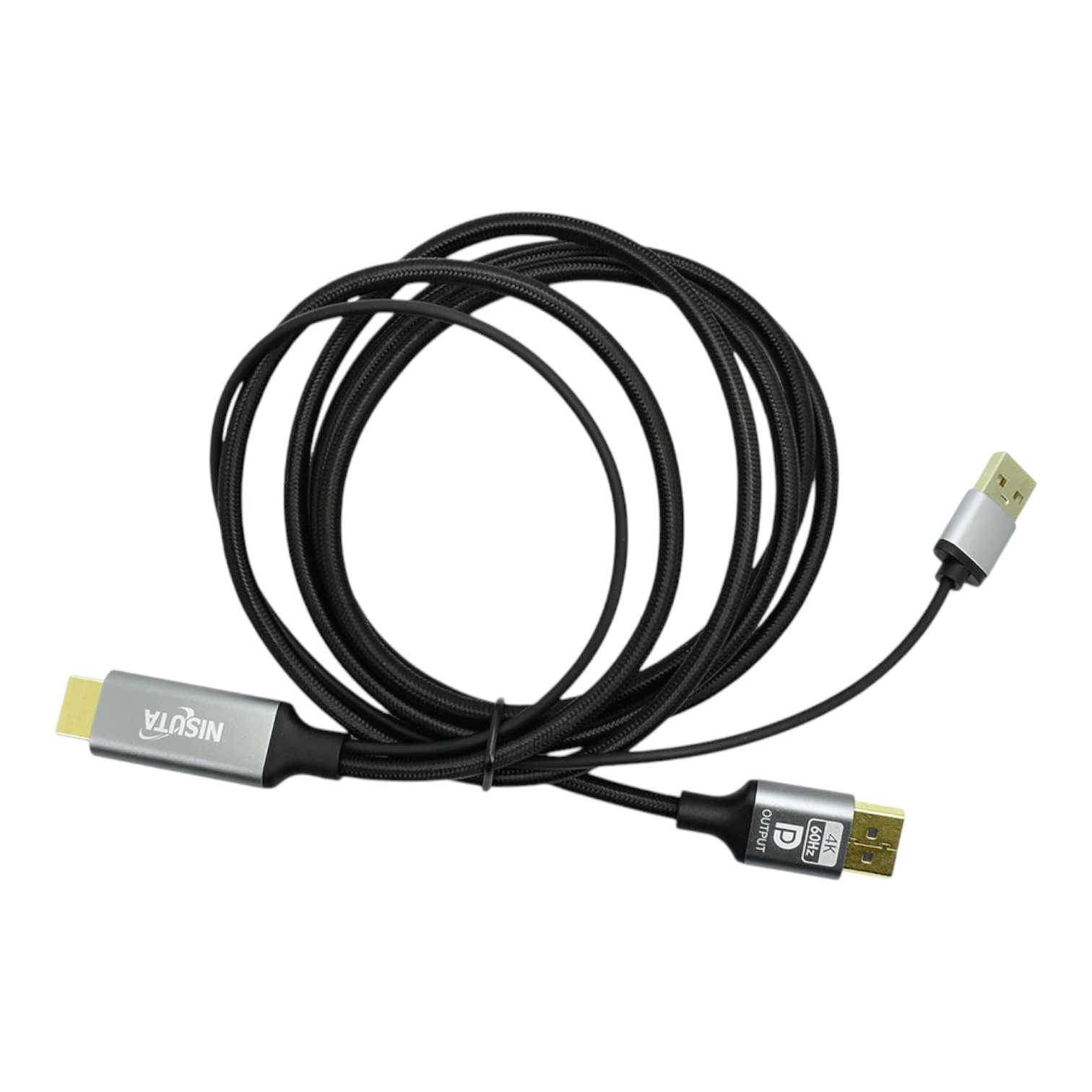CONVERSOR DE HDMI A DISPLAYPORT 4K NISUTA NSCAHDDP2