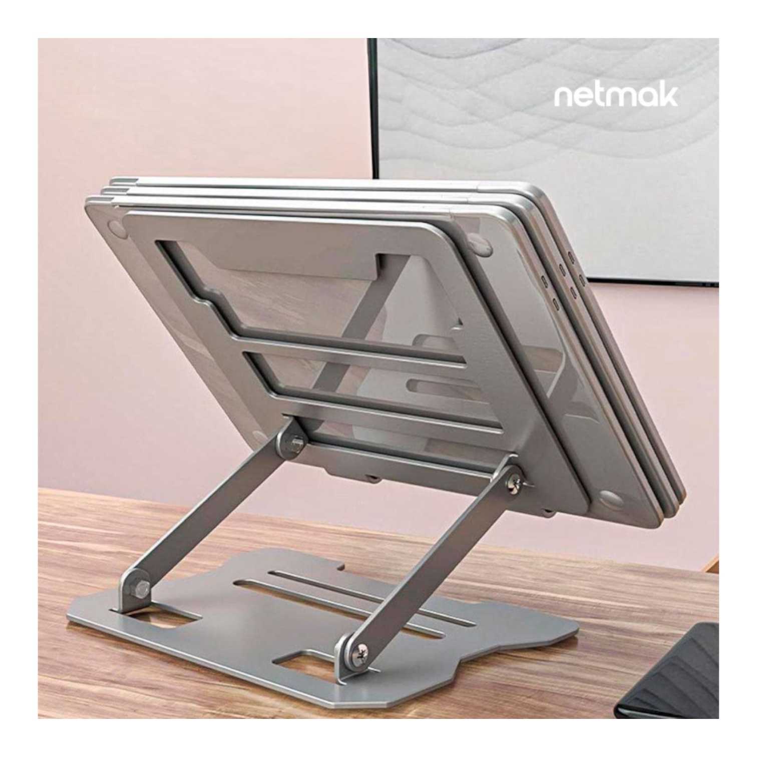 SOPORTE NOTEBOOK MESA ALUMINIO NETMAK NM-HC78