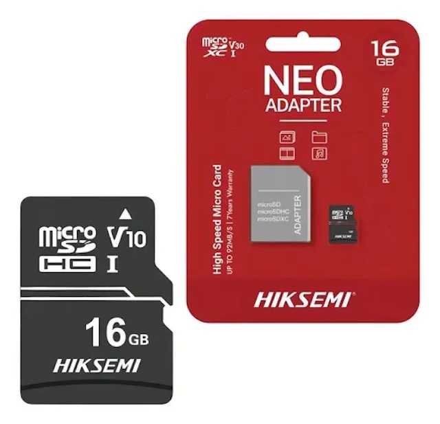 MEMORIA MICRO SD 16GB HIKSEMI CLASE 10 92MB/S