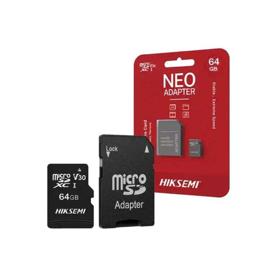 MEMORIA MICRO SD 64GB HIKSEMI CLASE 10 92MB/S