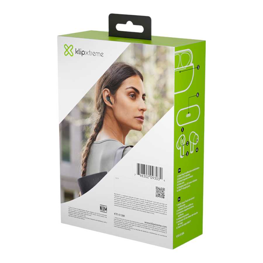 AURICULAR BT KLIPXTREME TWS IN EAR KTE-015BK