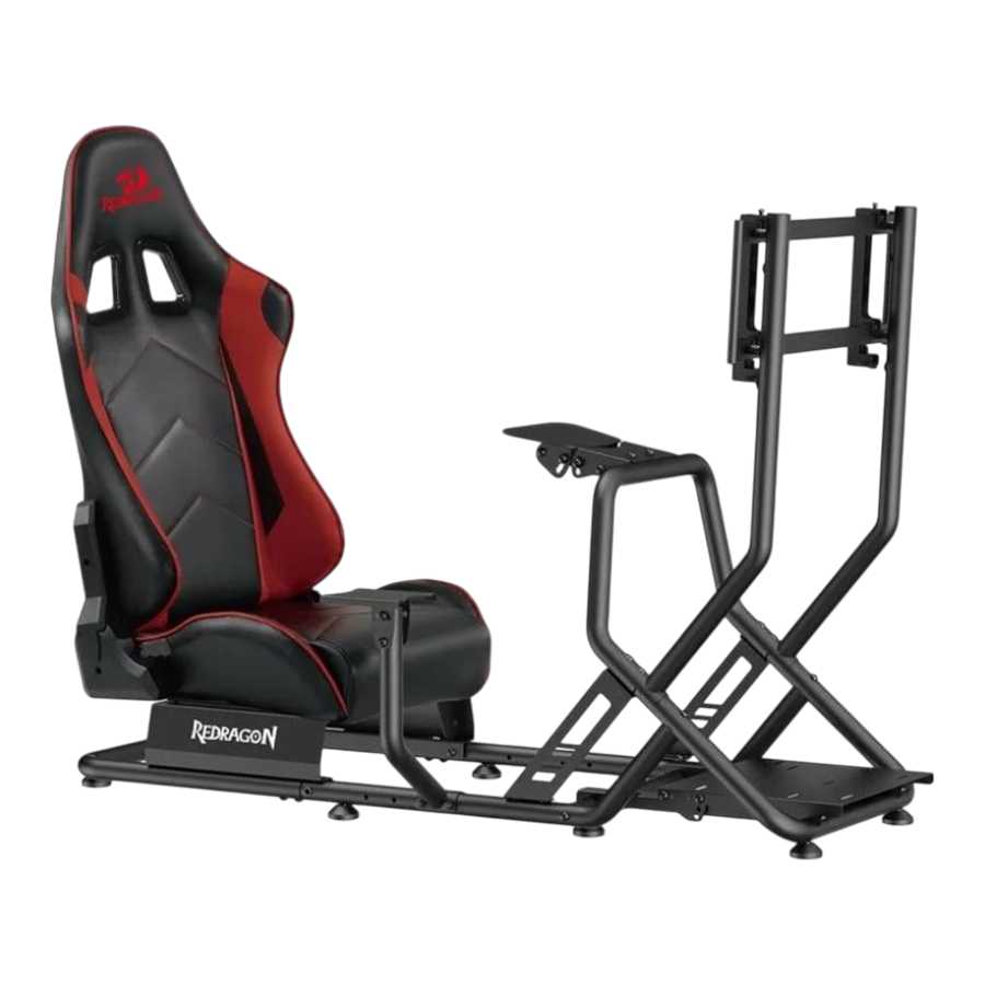 SOPORTE SIMULADOR REDRAGON VORTEX  CON BUTACA Y SOPORTE PC TV