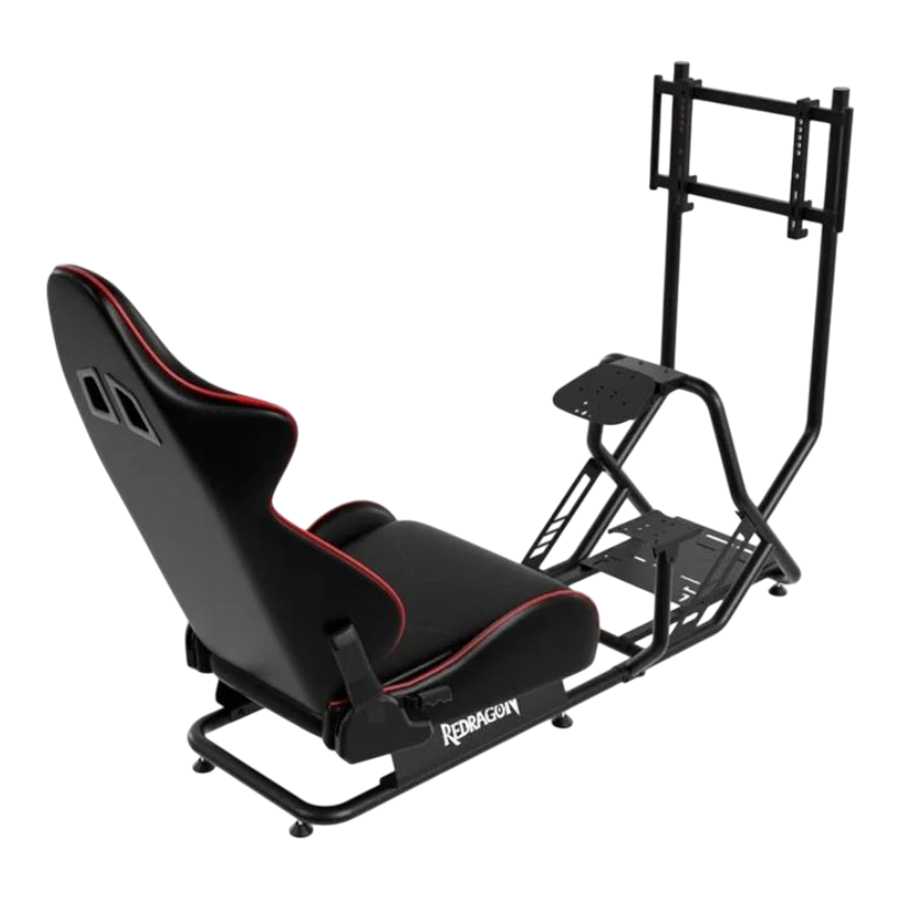 SOPORTE SIMULADOR REDRAGON VORTEX  CON BUTACA Y SOPORTE PC TV