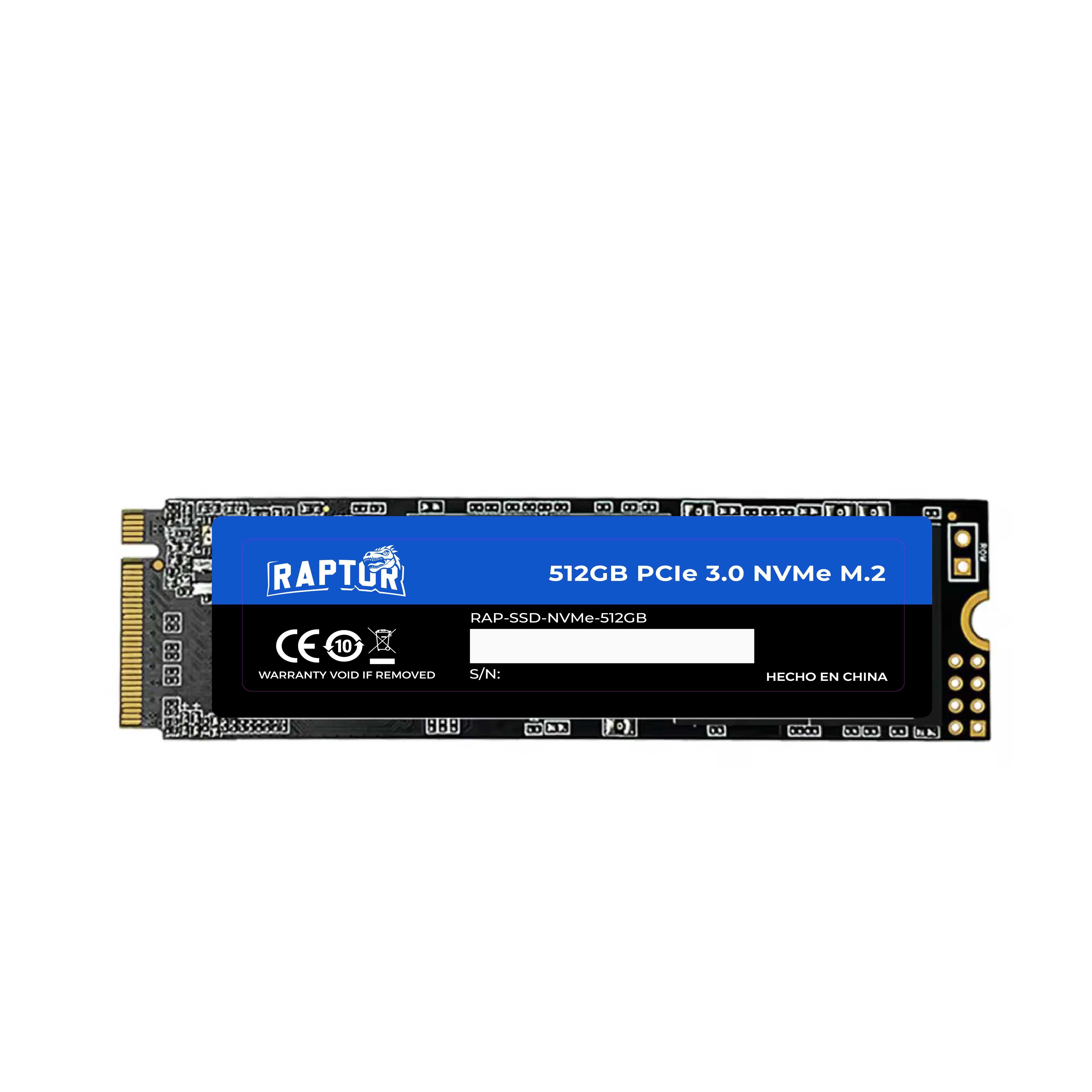 DISCO SOLIDO M.2 NVME GEN3 512GB RAPTOR LEGACY