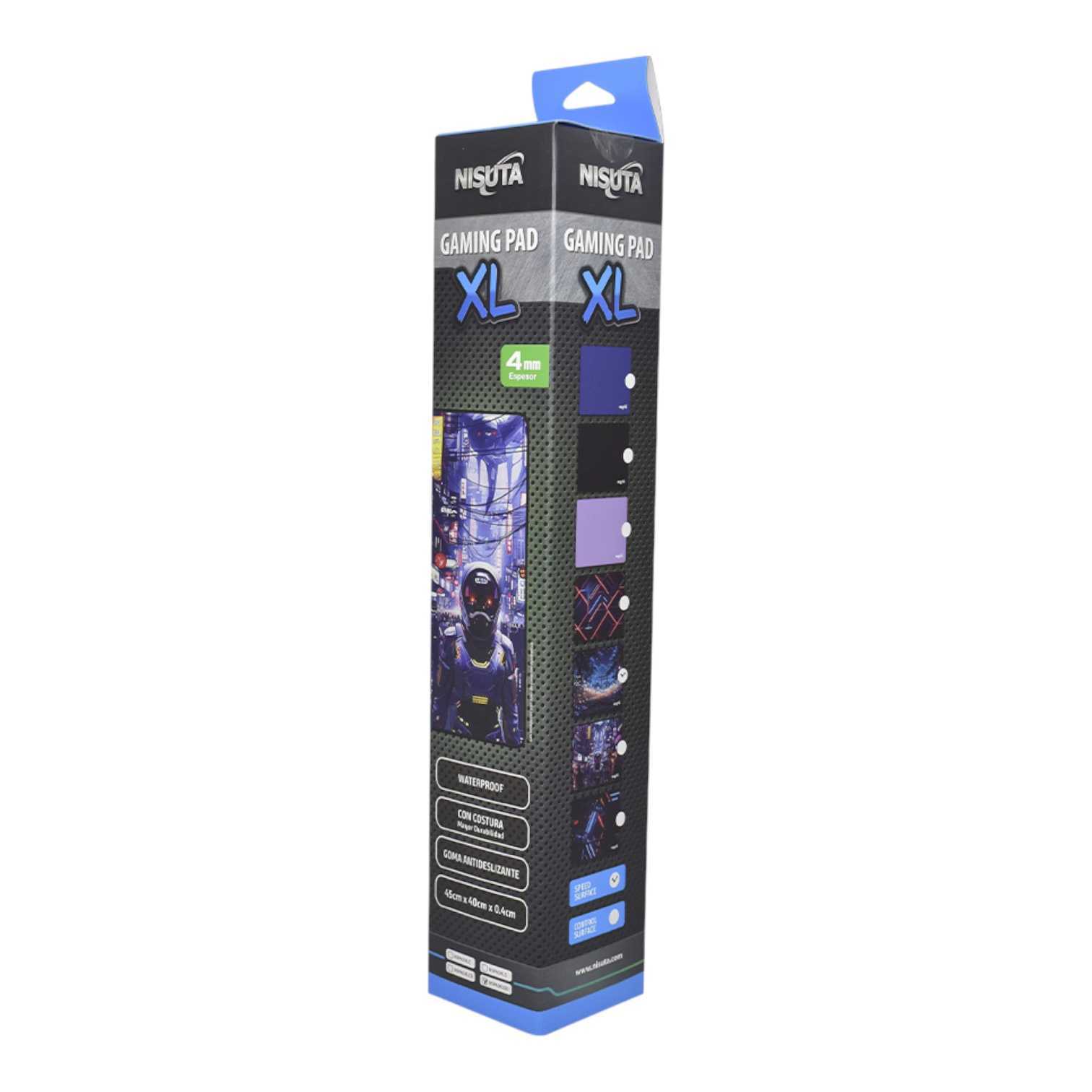 PAD MOUSE NISUTA GAMER 45X40 4MM AZUL NSPADXLS