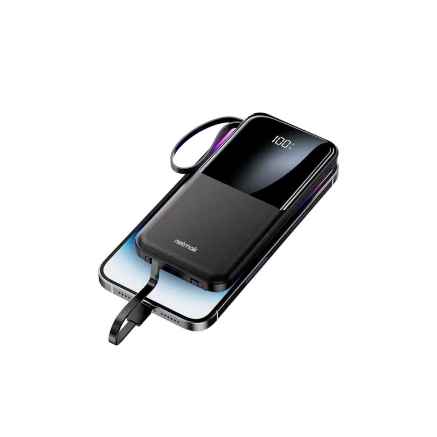 POWER BANK NETMAK 20000 MHA NM-PB12 TIPO C + 2XUSB + IPHONE 22.5W