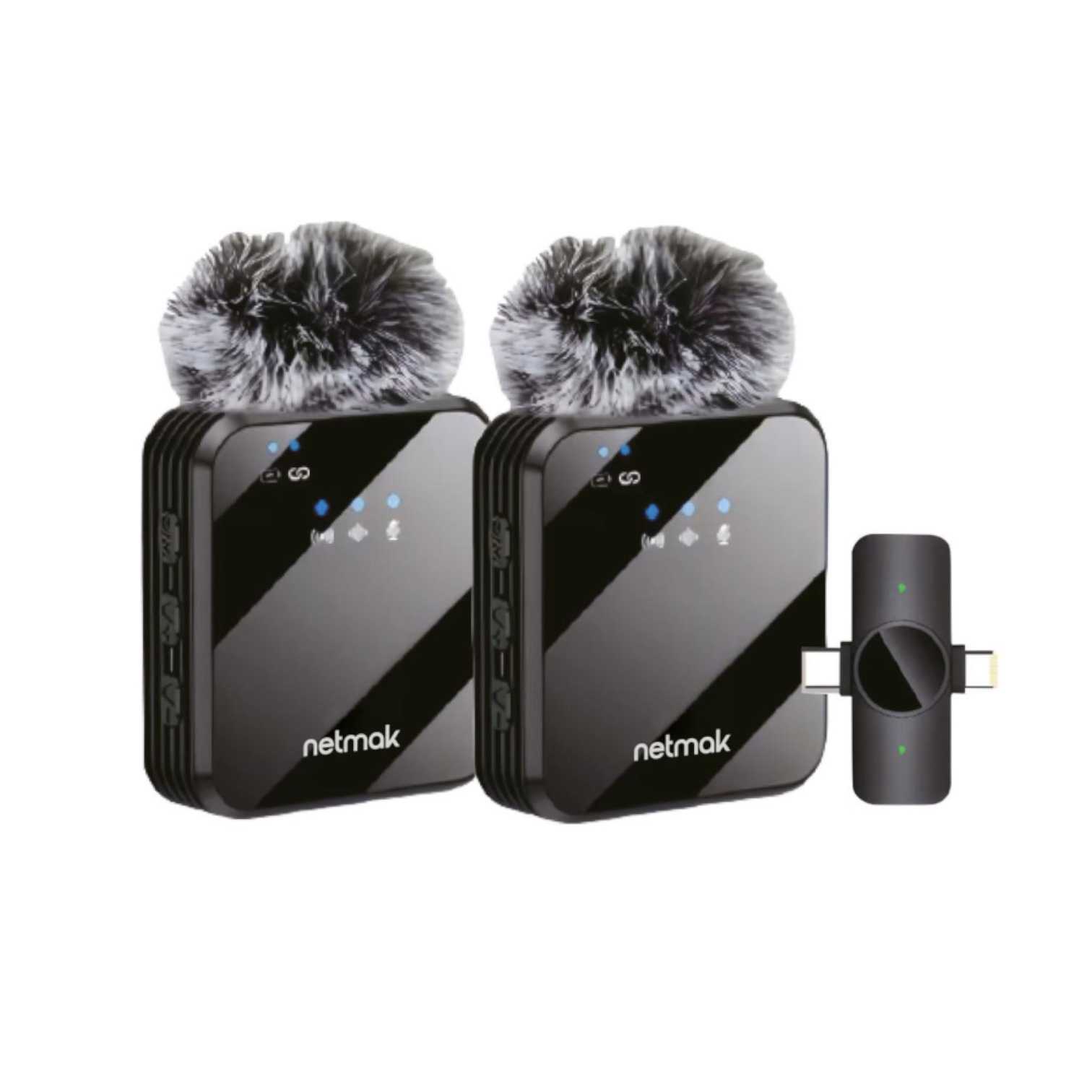 MICROFONO CORBATERO INALAMBRICO TIPO C NETMAK NM-MC14 DOBLE PROFESIONAL
