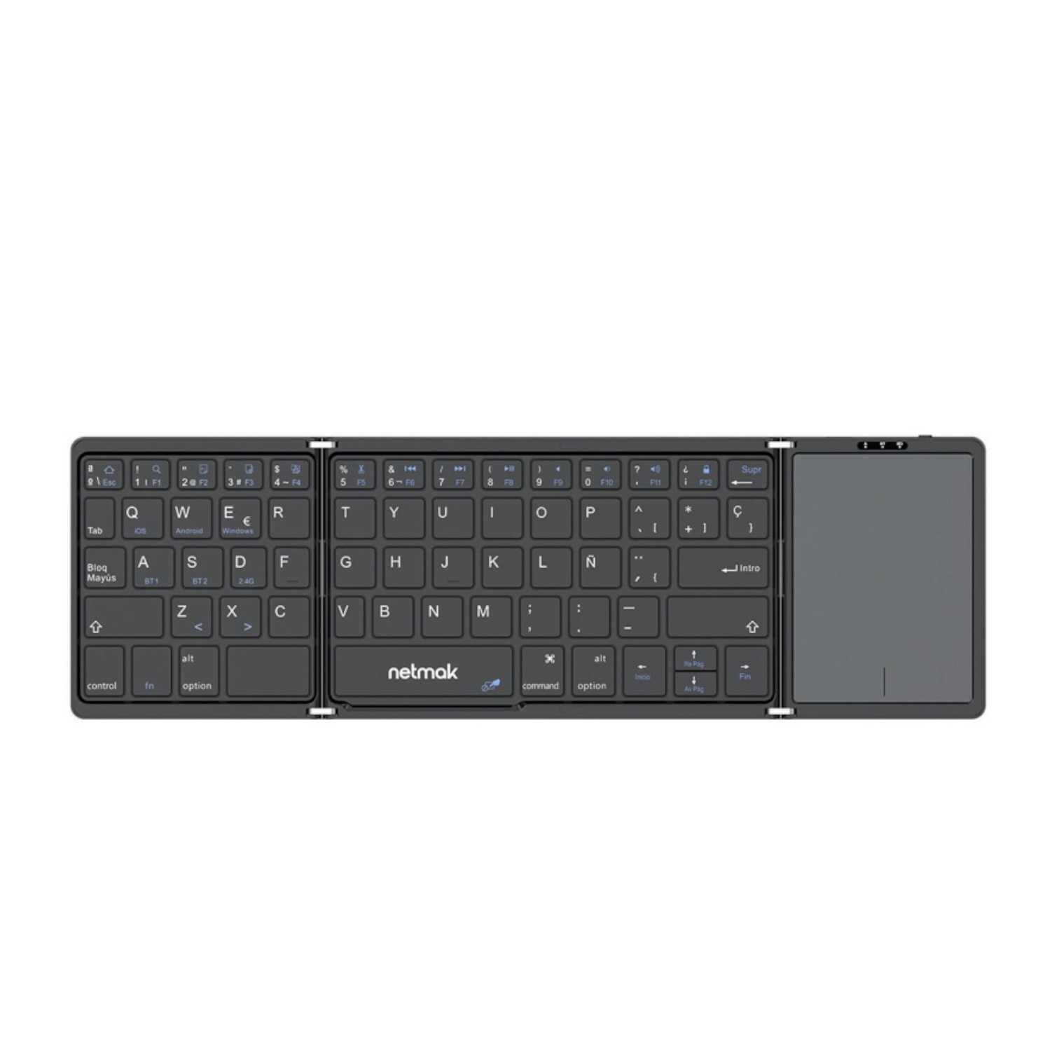 TECLADO NETMAK INALAMBRICO + BT 5.0 NM-KB915 PLEGABLE