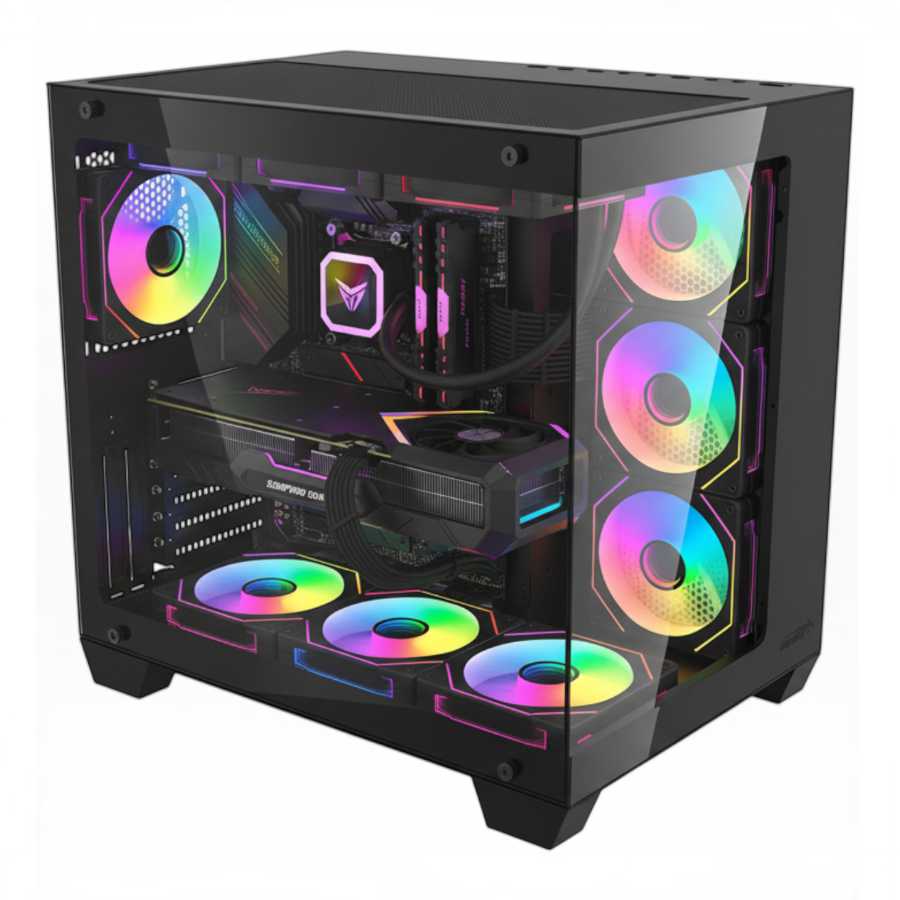 GABINETE SENTEY BEARER PRO PWM ARGB 7 FANES BLACK