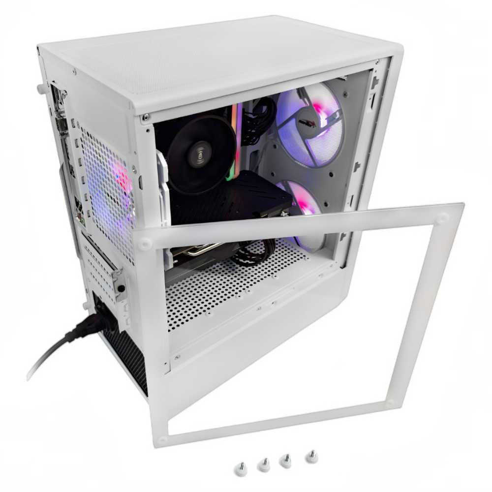 GABINETE SENTEY M12 BLACK 3FAN ARGB MESH WHITE