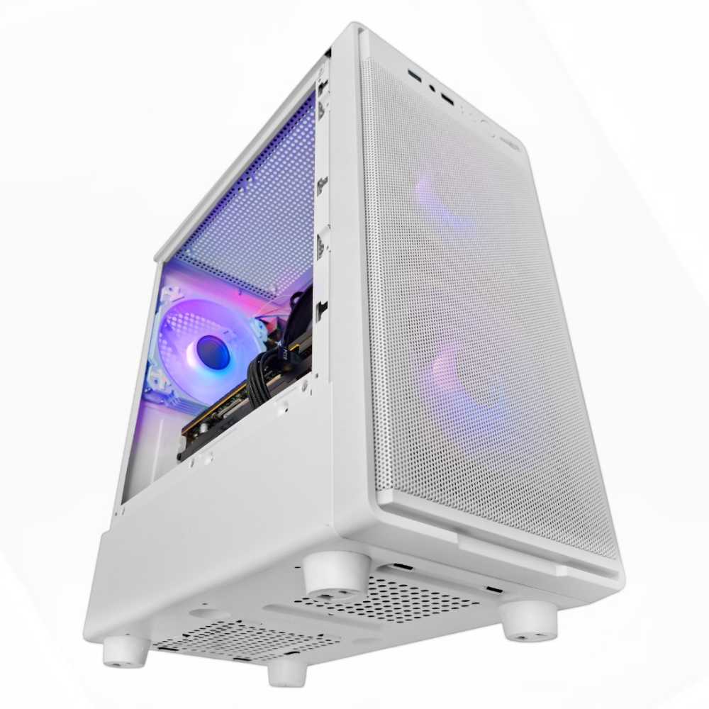 GABINETE SENTEY M12 BLACK 3FAN ARGB MESH WHITE
