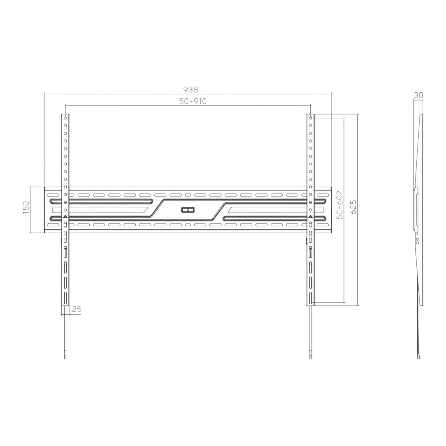 SOPORTE TV FIJO NISUTA 50-100  75KG NSSOTV100F3