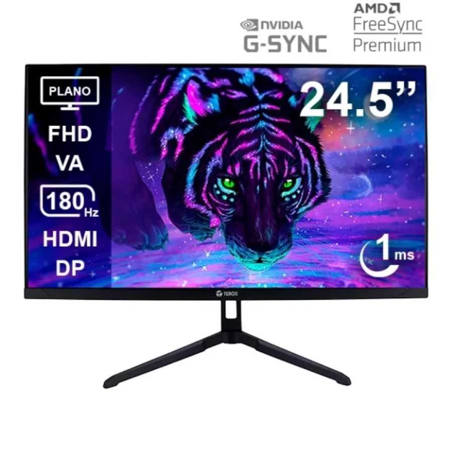 MONITOR 24  TEROS TE-2475G GAMING 24.5  PLANO VA FHD 180HZ