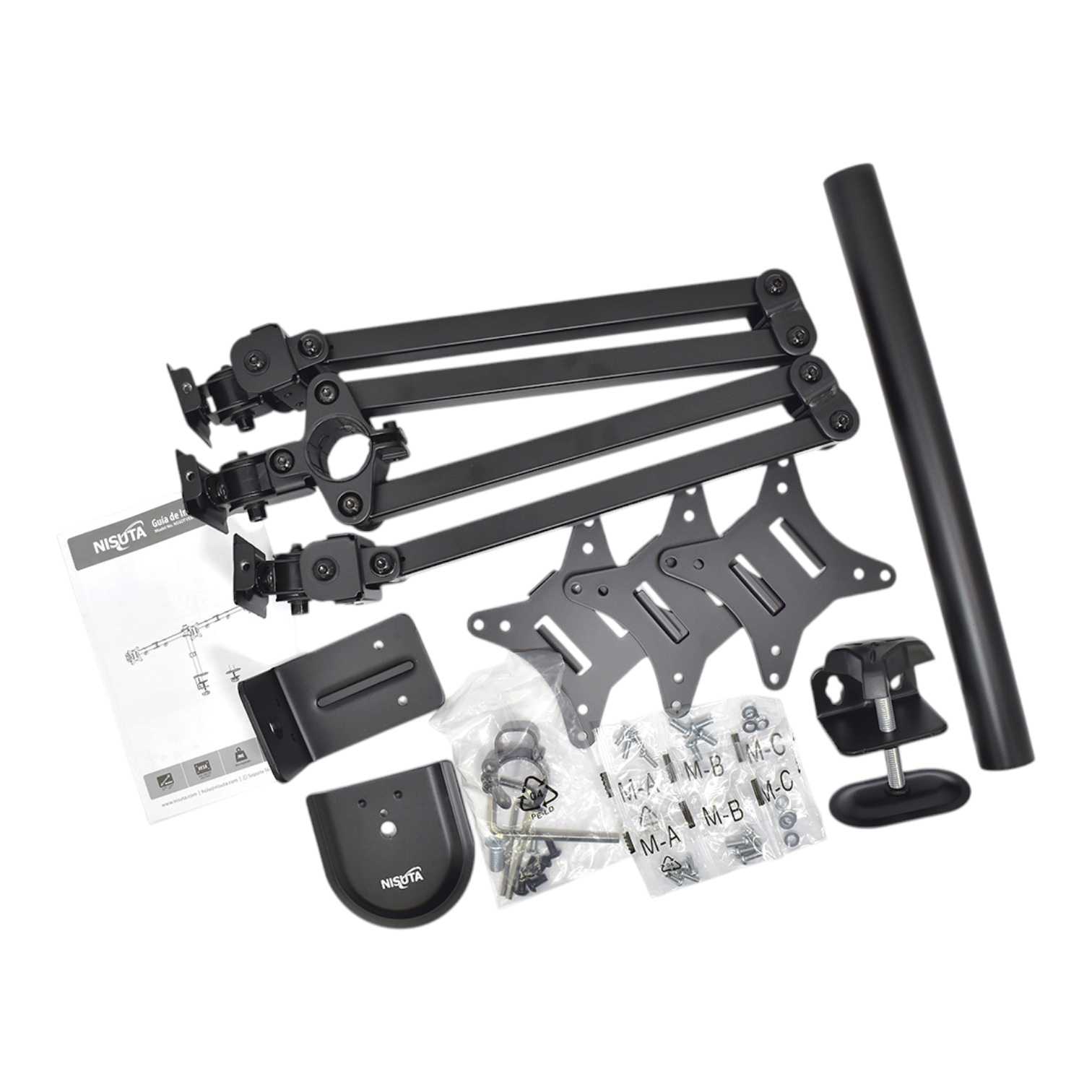 SOPORTE TV MOVIL NISUTA 17-27 7KG 3XBRAZO NSSOTVEB3 — foto 3