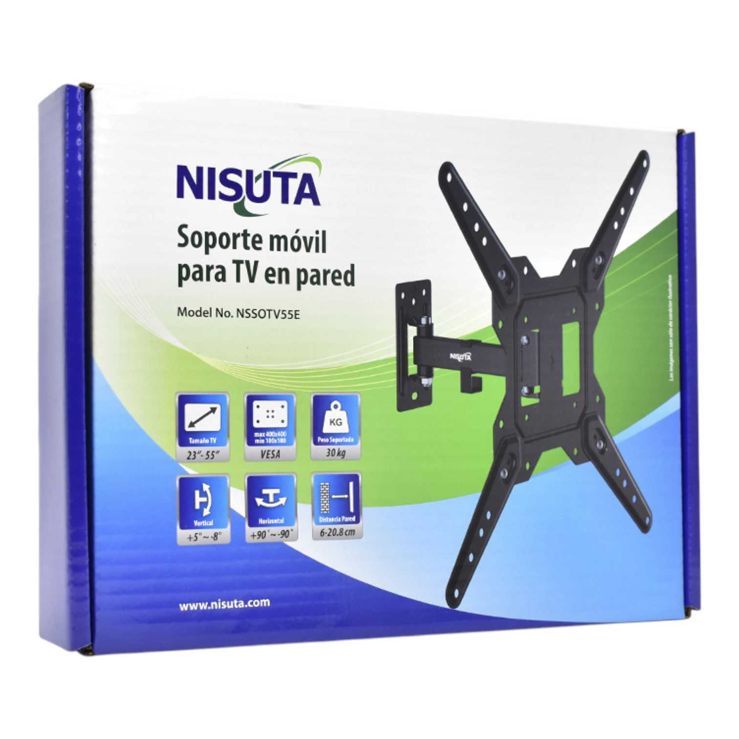 SOPORTE TV MOVIL NISUTA 32-55 30KG BRAZO NSSOTV55E — foto 4