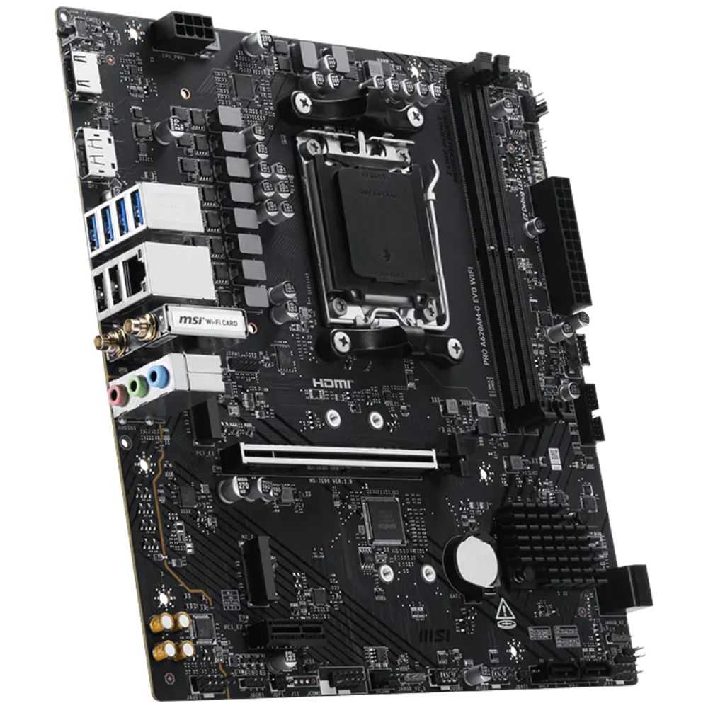 PLACA MADRE MSI A620AM-G PRO EVO WIFI AM5 DDR5 — foto 2