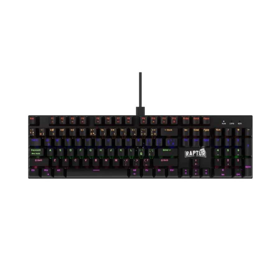 TECLADO RAPTOR FIRECLAW M104 MECANICO RETROILUMINADO SW RED