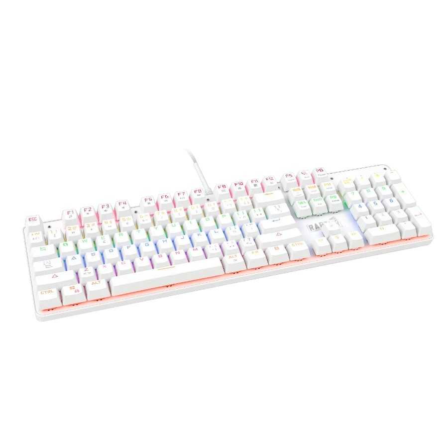 TECLADO RAPTOR FIRECLAW M104 MECANICO RETROILUMINADO SW RED WHITE — foto 2