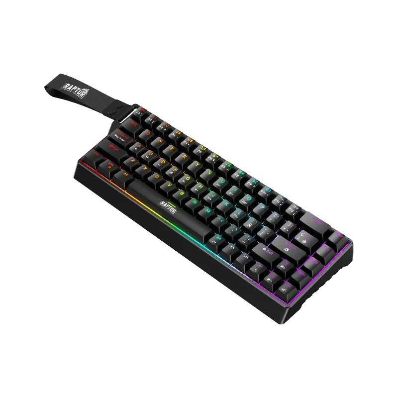 TECLADO RAPTOR FIRECLAW M68 MAGNETICO 68% RGB SW RED — foto 3