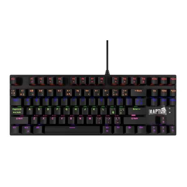 TECLADO RAPTOR FIRECLAW M87 80% MECANICO SW RED