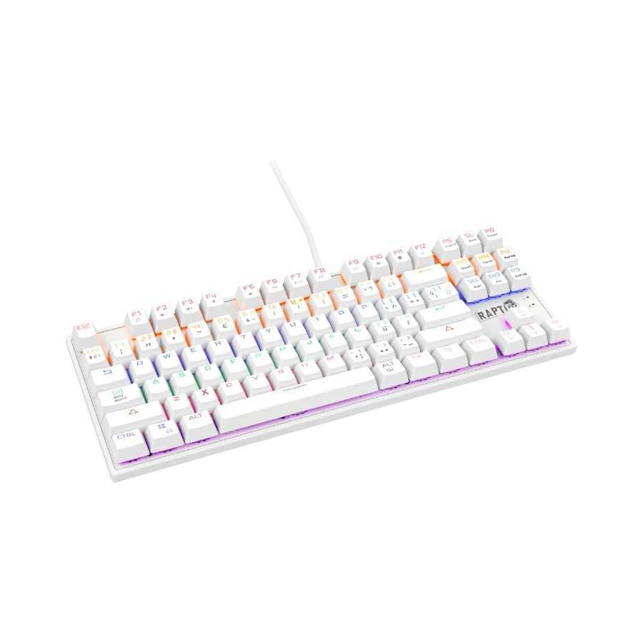 TECLADO RAPTOR FIRECLAW M87 80% MECANICO SW RED WHITE — foto 3