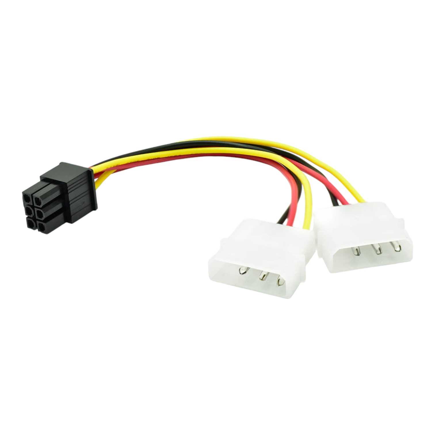 CABLE POWER ADAPTADOR DE 6 PINES A 2 MOLEX 12V NISUTA NSAD624