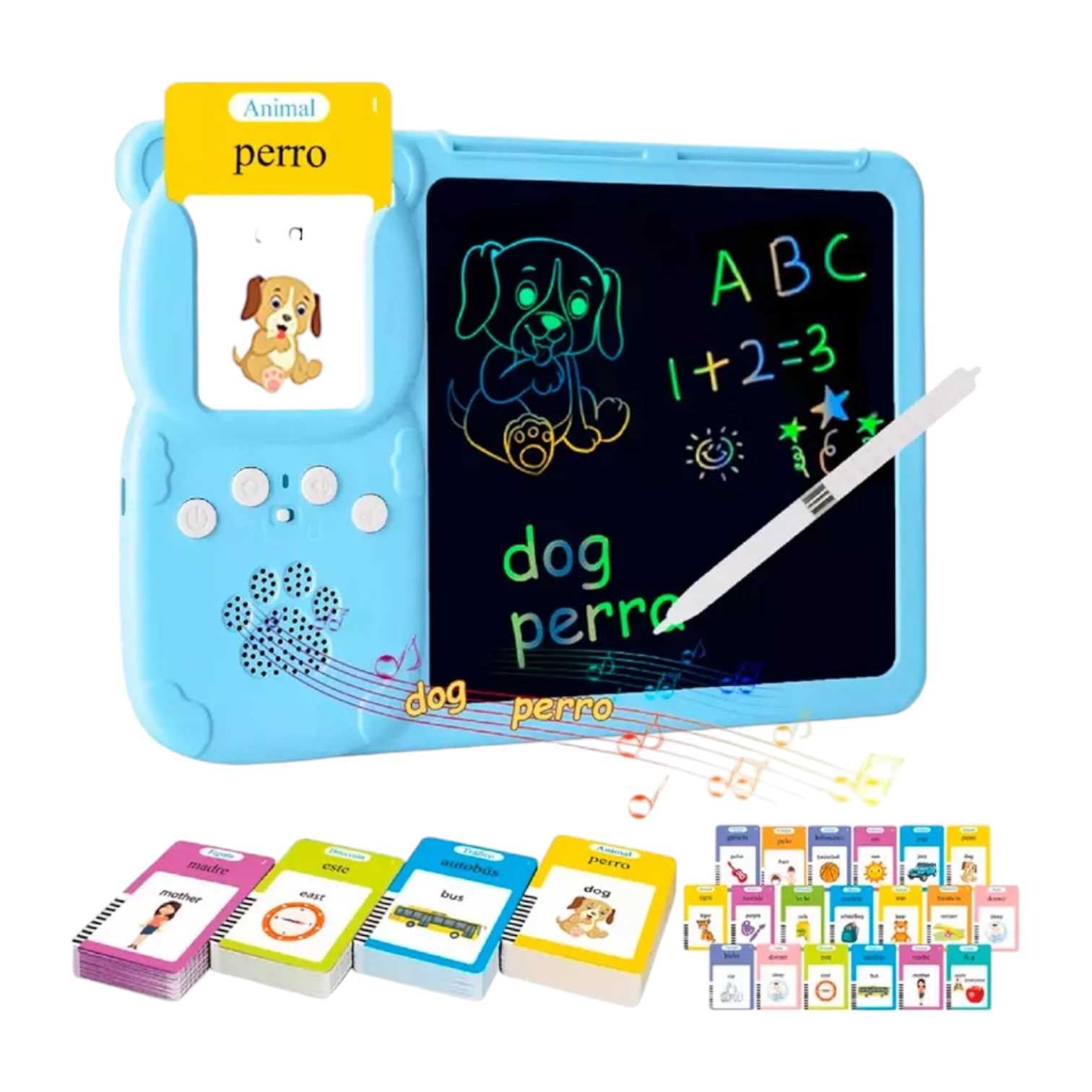 PIZARRA MAGICA KIDS LCD OM MULTICOLOR C/ TARJETAS